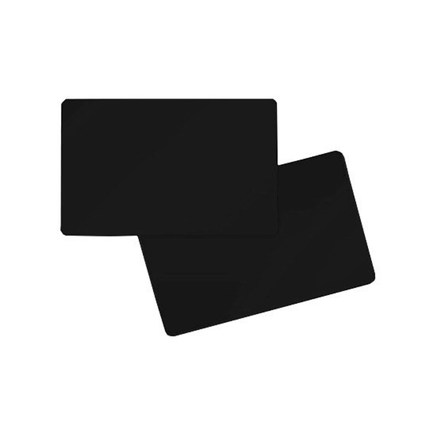 PVC Karte beidseitig Schwarz metallic 86 x 54 x 0,76 mm